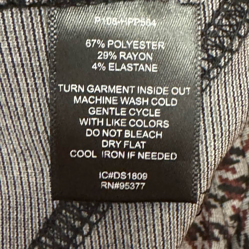 Sanctuary Houndstooth Gray Pull On Pants Medium New - Picture 9 of 10